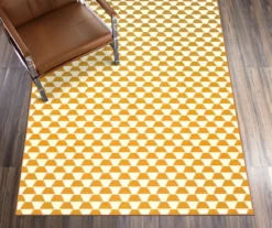 My Magic Carpet Yanis Gold Washable Area Rug -Home Store 810537682 2