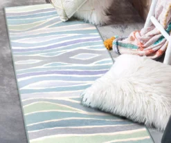 My Magic Carpet Waves Ocean Blue Washable Runner, (2'6" X 7') 11 My Magic Carpet Waves Ocean Blue Washable Runner, (2'6" X 7') -Home Store 810537686 2