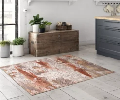 My Magic Carpet Vienna Abstract Washable Area Rug -Home Store 810537696 2
