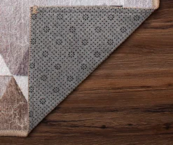 My Magic Carpet Lattice Geometric Neutral Washable Runner, (2'6" X 7') -Home Store 810537743 3