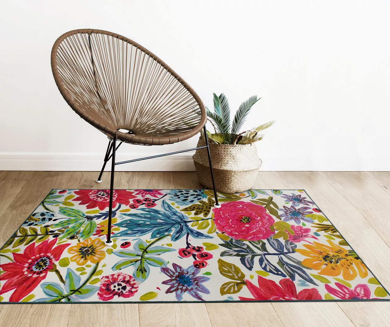 My Magic Carpet Floral Bloom Washable Area Rug 6 My Magic Carpet Floral Bloom Washable Area Rug - Image 4