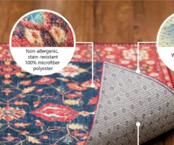 My Magic Carpet Chelsea Aztec Dark Gray Washable Area Rug -Home Store 810537768 6