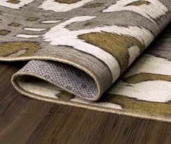 My Magic Carpet Ochre Ikat Gray & Gold Washable Runner, (2'6" X 7') -Home Store 810537785 5