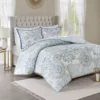 Lian Blue Full/Queen 3-Piece Reversible Duvet Cover Set -Home Store 810538031 810538032 1 1