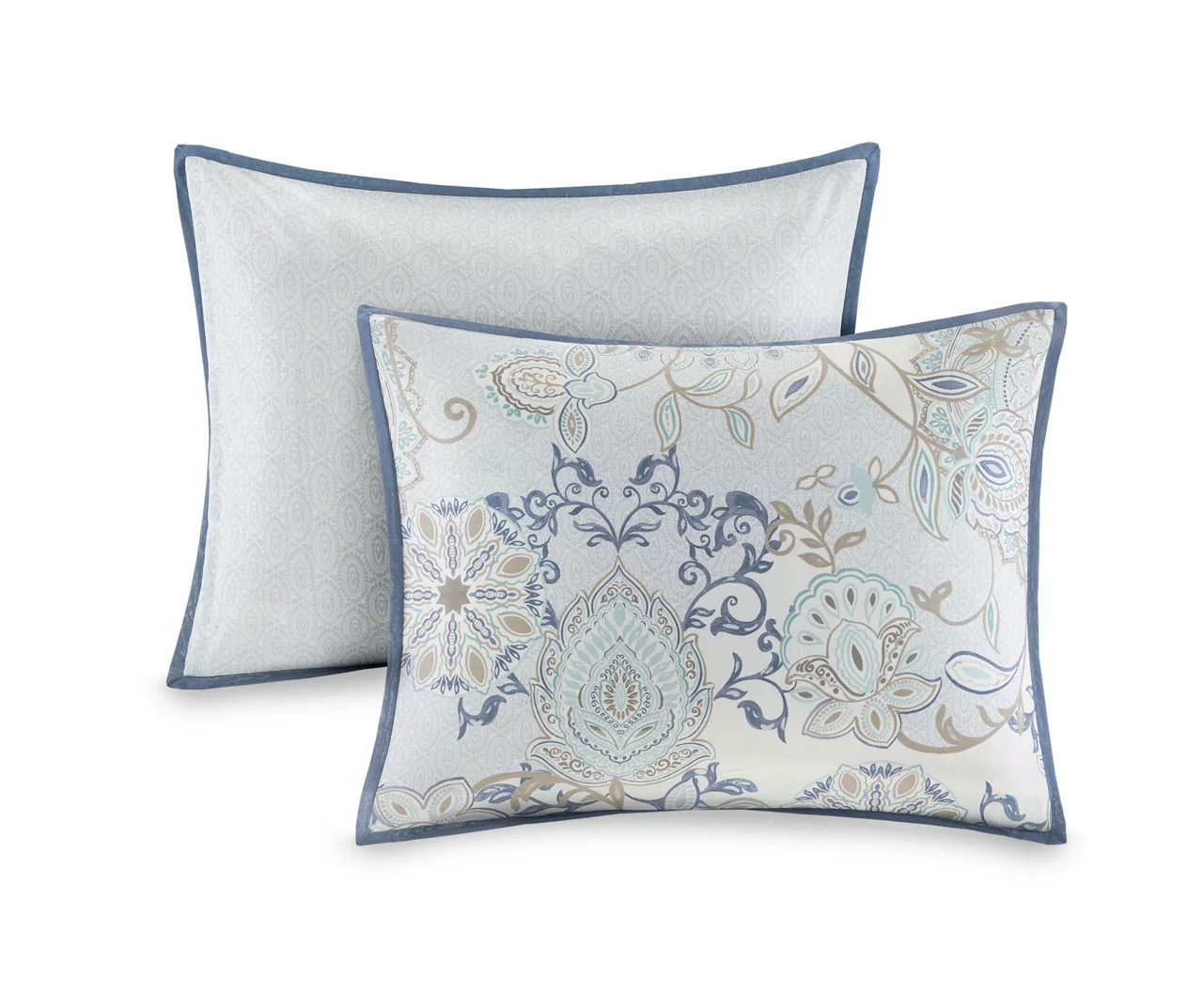 Lian Blue King/California King 3-Piece Reversible Duvet Cover Set 6 Lian Blue King/California King 3-Piece Reversible Duvet Cover Set - Image 4