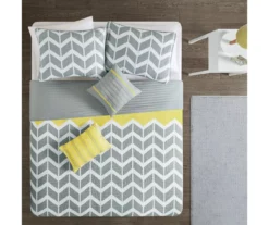 Darcy Yellow Chevron Full/Queen 5-Piece Duvet Cover Set 14 Darcy Yellow Chevron Full/Queen 5-Piece Duvet Cover Set -Home Store 810538039 810538040 810538044 2