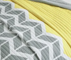 Darcy Yellow Chevron Full/Queen 5-Piece Duvet Cover Set 15 Darcy Yellow Chevron Full/Queen 5-Piece Duvet Cover Set -Home Store 810538039 810538040 810538044 3