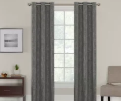 Eclipse Alec Crosshatch Blackout Grommet Curtain Panel Pair 25 Eclipse Alec Crosshatch Blackout Grommet Curtain Panel Pair -Home Store 810538074
