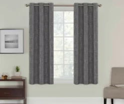 Eclipse Alec Crosshatch Blackout Grommet Curtain Panel Pair 24 Eclipse Alec Crosshatch Blackout Grommet Curtain Panel Pair -Home Store 810538081