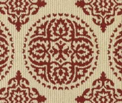 Red & White Medallion Accent Rug, (30" X 46") -Home Store 810539128 2
