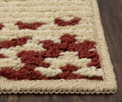 Red & White Medallion Accent Rug, (30" X 46") -Home Store 810539128 3