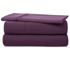 Dark Purple Microfiber Twin 3-Piece Sheet Set