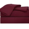 Rhubarb Red Microfiber Queen 4-Piece Sheet Set -Home Store 810541813