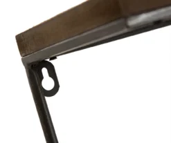 Brown & Black Cross-Bar 2-Piece Wall Shelf Set -Home Store 810546439 4