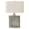 Gray Basketweave Deondra Table Lamp -Home Store 810546559 1