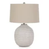 Beige Textures Jamon Ceramic Table Lamp -Home Store 810546560 1