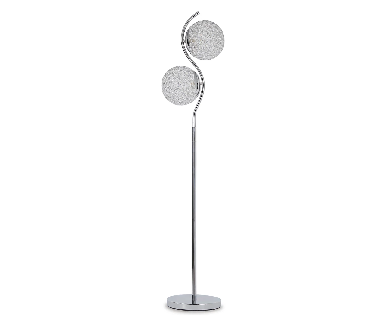 Silver-Finish & Clear Winter Ball Floor Lamp 4 Silver-Finish & Clear Winter Ball Floor Lamp - Image 2