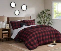 Red Buffalo Plaid Rochester Reversible King 8-Piece Comforter Set -Home Store 810547533 810547534 810547687 810547688 810547689 1 1