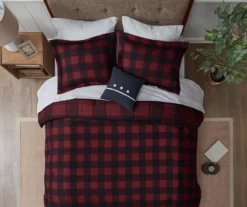 Red Buffalo Plaid Rochester Reversible King 8-Piece Comforter Set -Home Store 810547533 810547534 810547687 810547688 810547689 3 1