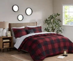Red Buffalo Plaid Rochester Reversible King 8-Piece Comforter Set -Home Store 810547533 810547534 810547687 810547688 810547689 5 1
