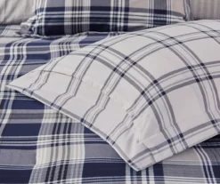 Navy Plaid Leroy Reversible California King 8-Piece Comforter Set -Home Store 810547535 13