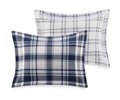 Navy Plaid Leroy Reversible California King 8-Piece Comforter Set -Home Store 810547535 17