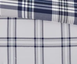 Navy Plaid Leroy Reversible California King 8-Piece Comforter Set -Home Store 810547535 9