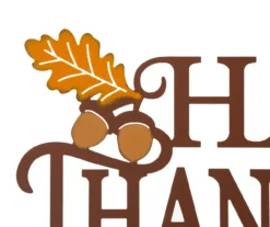 "Happy Thanksgiving" Leaves & Pumpkin Wordscript Wall Decor 10 "Happy Thanksgiving" Leaves & Pumpkin Wordscript Wall Decor -Home Store 810547795 3