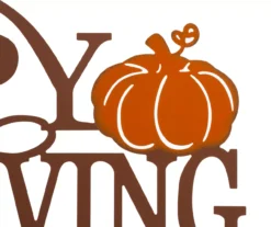 "Happy Thanksgiving" Leaves & Pumpkin Wordscript Wall Decor 11 "Happy Thanksgiving" Leaves & Pumpkin Wordscript Wall Decor -Home Store 810547795 4