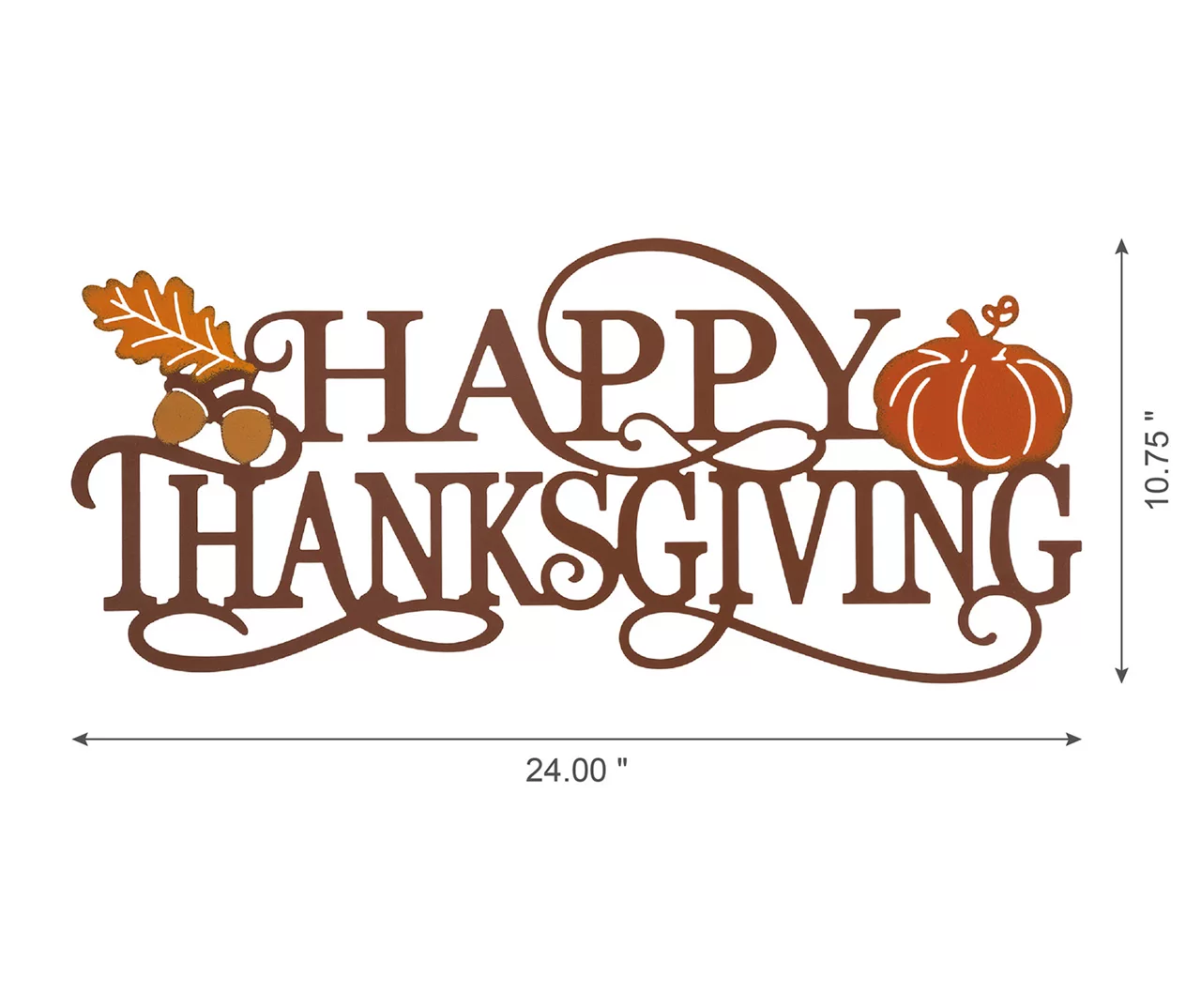 "Happy Thanksgiving" Leaves & Pumpkin Wordscript Wall Decor 7 "Happy Thanksgiving" Leaves & Pumpkin Wordscript Wall Decor - Image 5