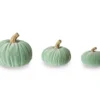 Mint Green Velvet 3-Piece Rib Pumpkin Set -Home Store 810547831 1