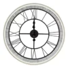 Rustic White Roman Numeral Round Wall Clock -Home Store 810548702