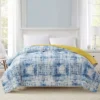 Real Living Blue & White Crosshatch Microfiber Comforter -Home Store 810550704