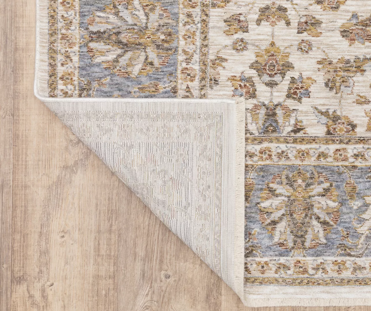 Mahandihi Ivory & Blue Floral Area Rug 10 Mahandihi Ivory & Blue Floral Area Rug - Image 8