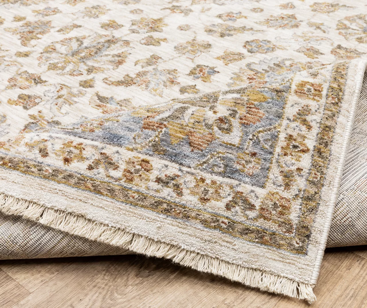 Mahandihi Ivory & Blue Floral Area Rug 16 Mahandihi Ivory & Blue Floral Area Rug - Image 14
