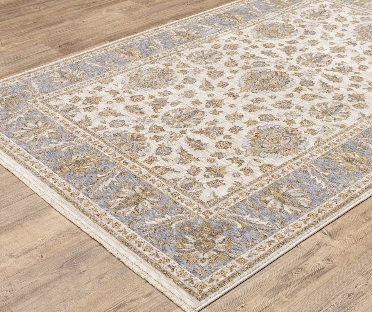 Mahandihi Ivory & Blue Floral Area Rug 18 Mahandihi Ivory & Blue Floral Area Rug - Image 16