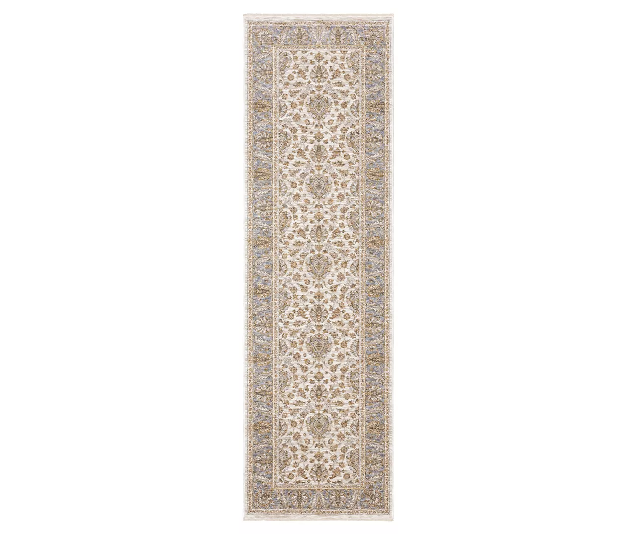 Mahandihi Ivory & Blue Floral Area Rug 5 Mahandihi Ivory & Blue Floral Area Rug - Image 3