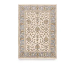 Mahandihi Ivory & Blue Floral Area Rug 26 Mahandihi Ivory & Blue Floral Area Rug -Home Store 810551376