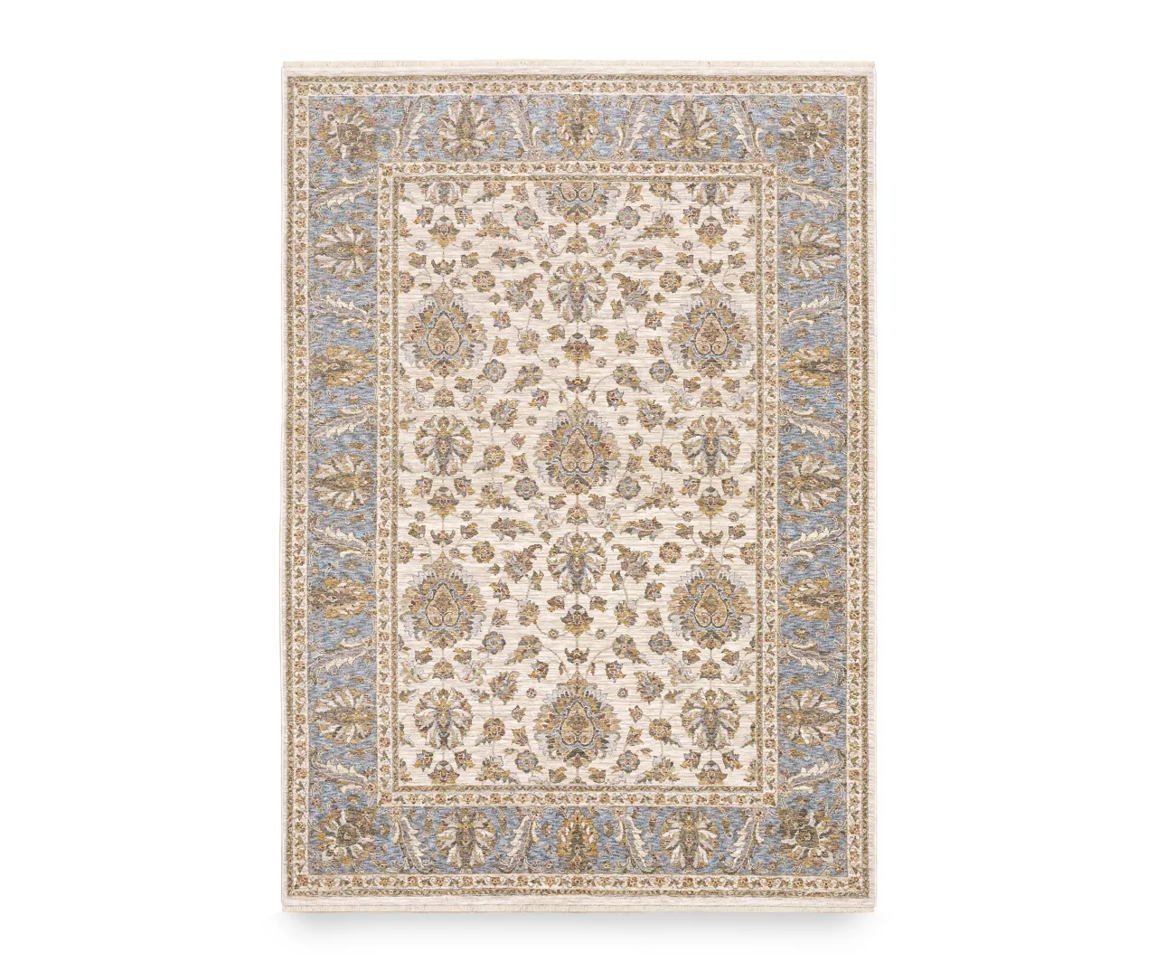 Mahandihi Ivory & Blue Floral Area Rug 7 Mahandihi Ivory & Blue Floral Area Rug - Image 5