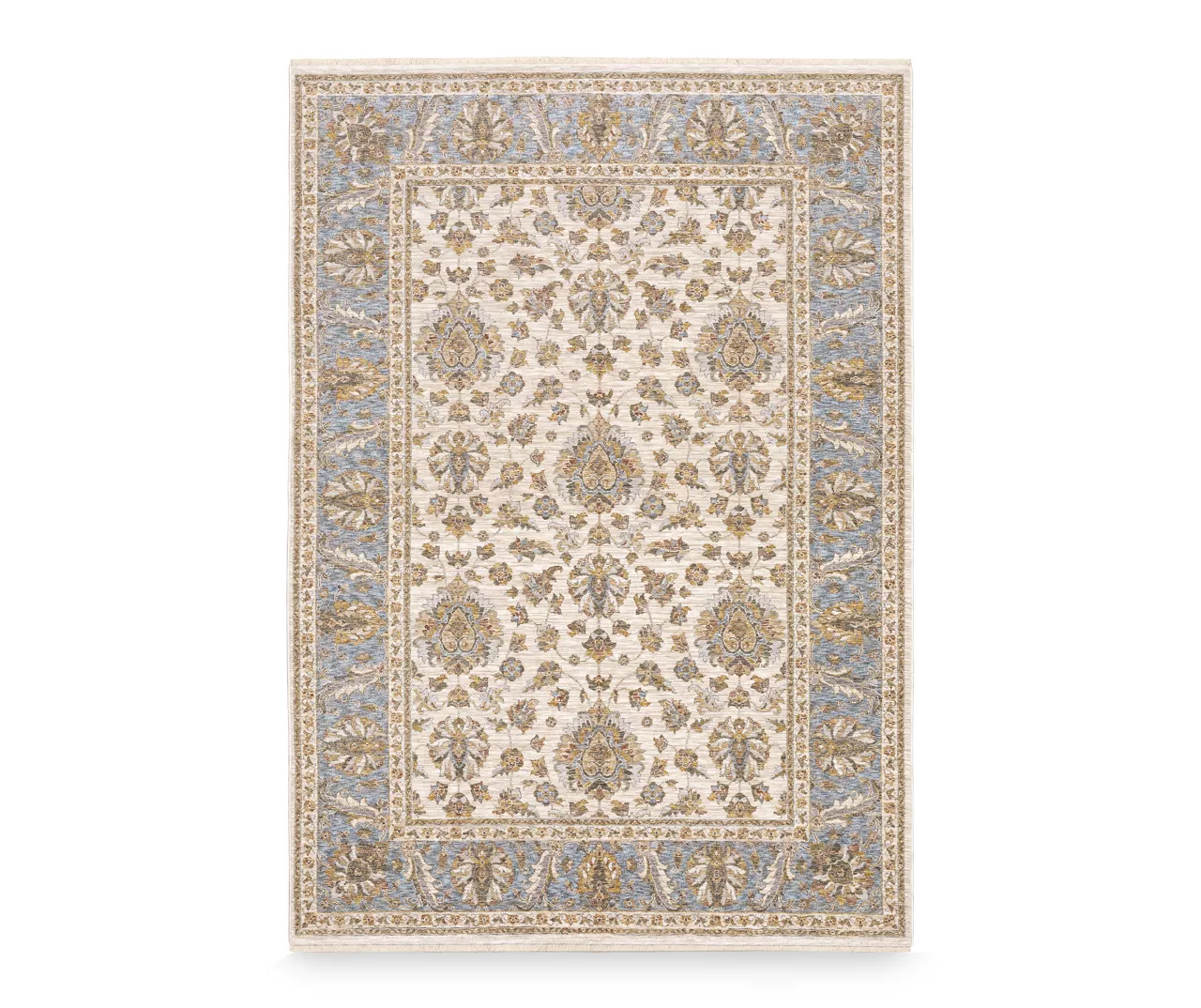 Mahandihi Ivory & Blue Floral Area Rug 8 Mahandihi Ivory & Blue Floral Area Rug - Image 6