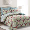 Harley Red & Blue Paisley Arabesque Full/Queen 5-Piece Comforter Set -Home Store 810552871