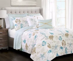 Harbor Life White & Blue King 7-Piece Quilt Set