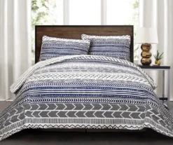 Hygge Geometric Reversible 3-Piece Quilt Set -Home Store 810553239 11
