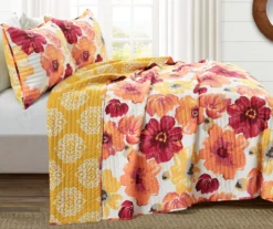 Leah Floral Reversible 3-Piece Quilt Set -Home Store 810553248 21
