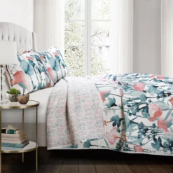 Zinnia Floral Quilt Set -Home Store 810553288 11