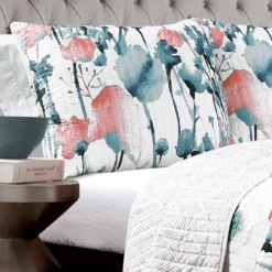 Zinnia Floral Quilt Set -Home Store 810553288 2