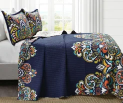 Clara Floral Reversible 3-Piece Quilt Set -Home Store 810553332 2