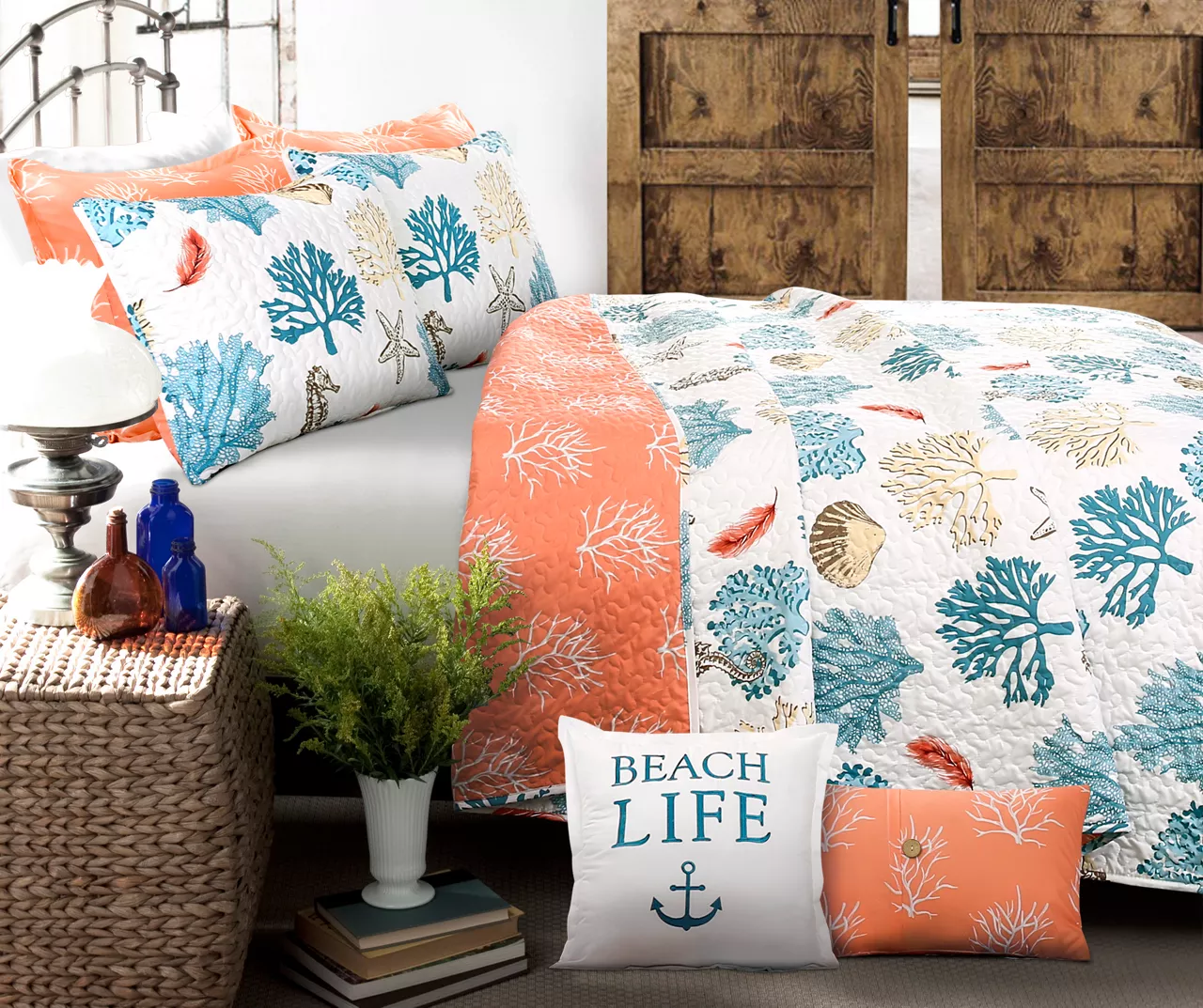 Coastal Reef Reversible Quilt Set 3 Coastal Reef Reversible Quilt Set
