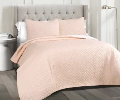 Ava Diamond-Quilted 3-Piece Quilt Set -Home Store 810553351 1