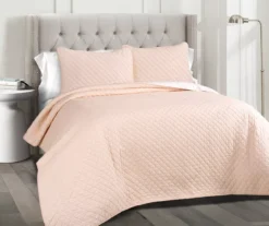 Ava Diamond-Quilted 3-Piece Quilt Set -Home Store 810553352 1